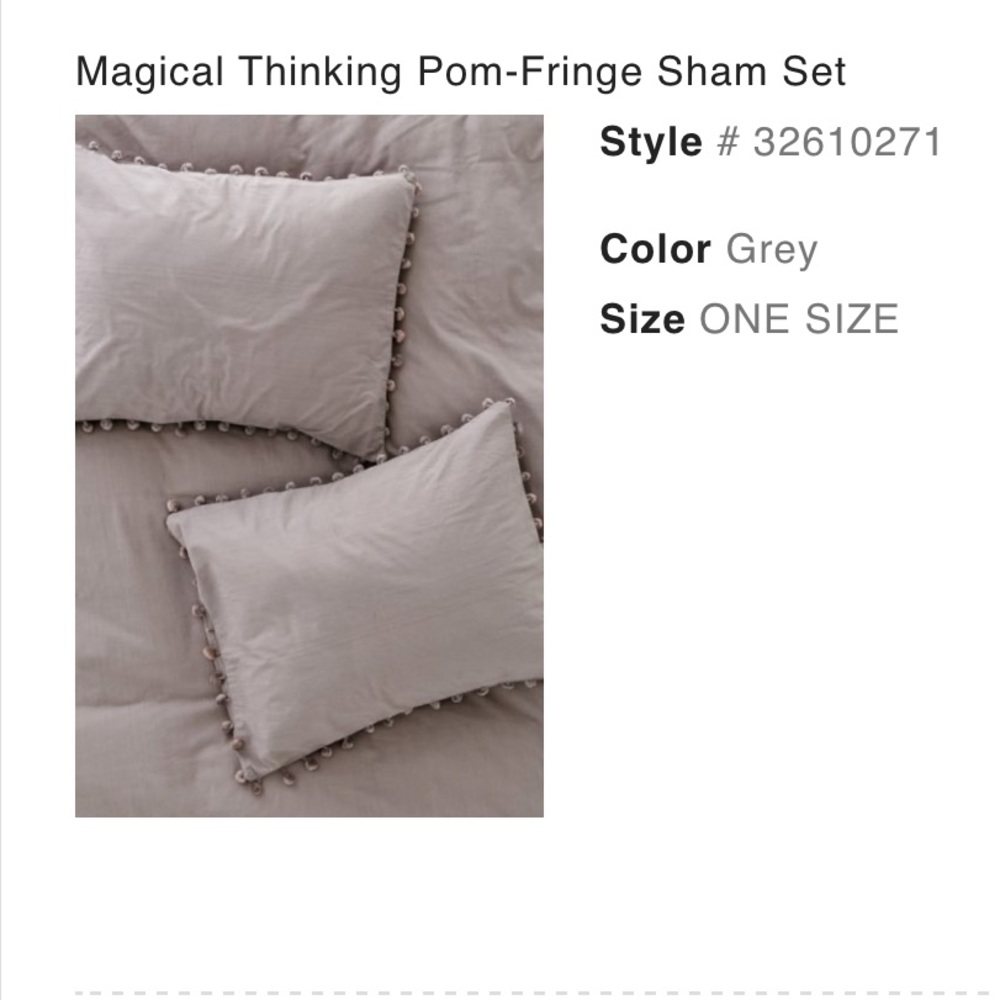 Urban outfitters Pom Pom pillowcase, set of 2